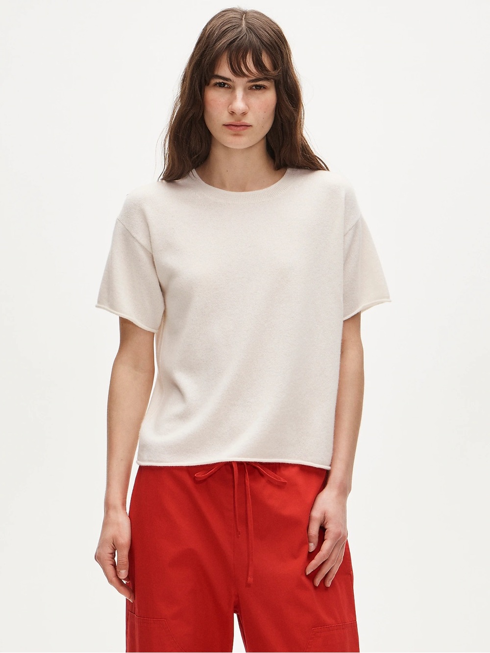 J.Crew Rolled cashmere relaxed sweater-tee